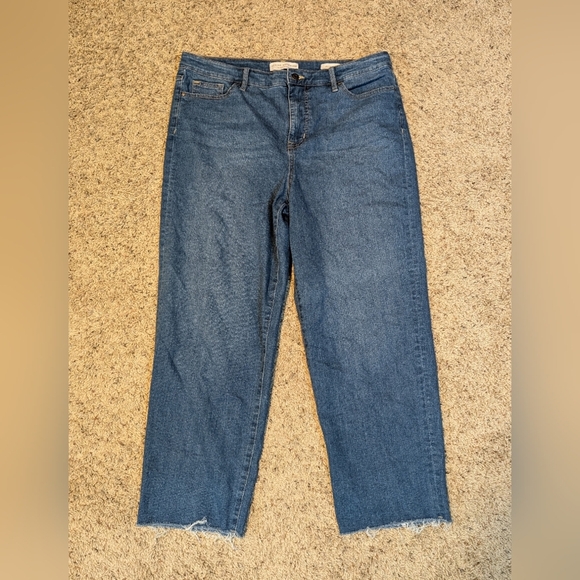 Social Standard Sanctuary High-Waisted Cropped Blue Jeans 16/33 - Picture 2 of 12